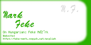 mark feke business card